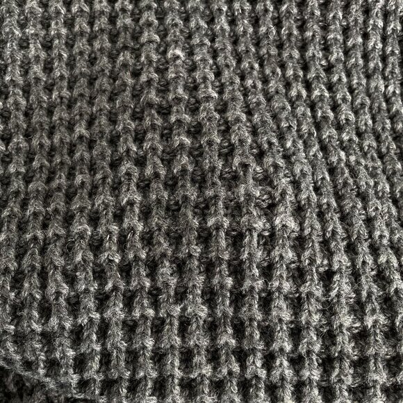 Asmar Equestrian Gray Wool Blend Knit Infinity Scarf - Picture 4 of 4